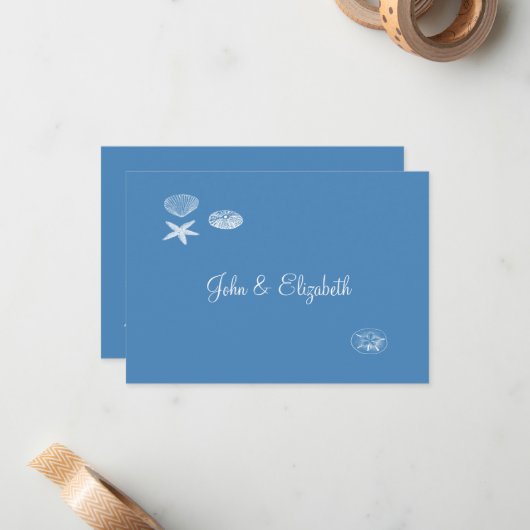 貝殻のコレクションNotecardはまたはノート感謝していしています ノートカード (正面/裏面インサイチュ)