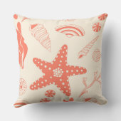 貝殻のシームレスパターン クッション (裏面)