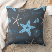 貝殻のシームレスパターン クッション (ブランケット)