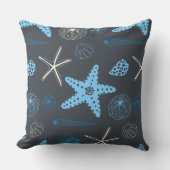 貝殻のシームレスパターン クッション (正面)