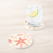 貝殻のシームレスパターン コースター (側面)