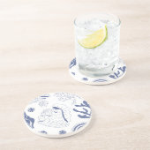 貝殻のシームレスパターン コースター (側面)