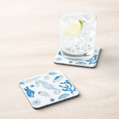 貝殻のシームレスパターン コースター (右側)