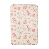 貝殻のシームレスパターン バスマット (正面縦)