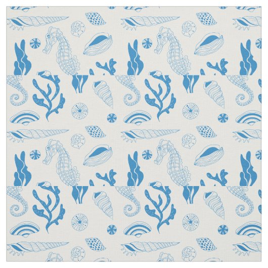 貝殻のシームレスパターン ファブリック (見本)