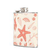 貝殻のシームレスパターン フラスク (左)