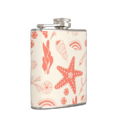 貝殻のシームレスパターン フラスク (右)