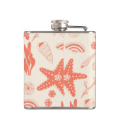 貝殻のシームレスパターン フラスク (裏面)