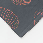 貝殻のシームレスパターン フリースブランケット (角)