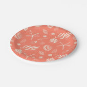 貝殻のシームレスパターン ペーパープレート (アングル)