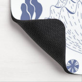 貝殻のシームレスパターン マウスパッド (コーナー)