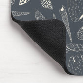 貝殻のシームレスパターン マウスパッド (コーナー)