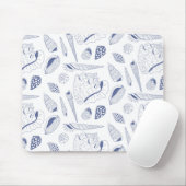 貝殻のシームレスパターン マウスパッド (マウス)