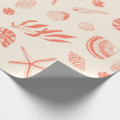 貝殻のシームレスパターン ラッピングペーパー (角)
