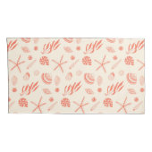 貝殻のシームレスパターン 枕カバー (裏面-右)