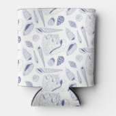 貝殻のシームレスパターン 缶クーラー (正面)