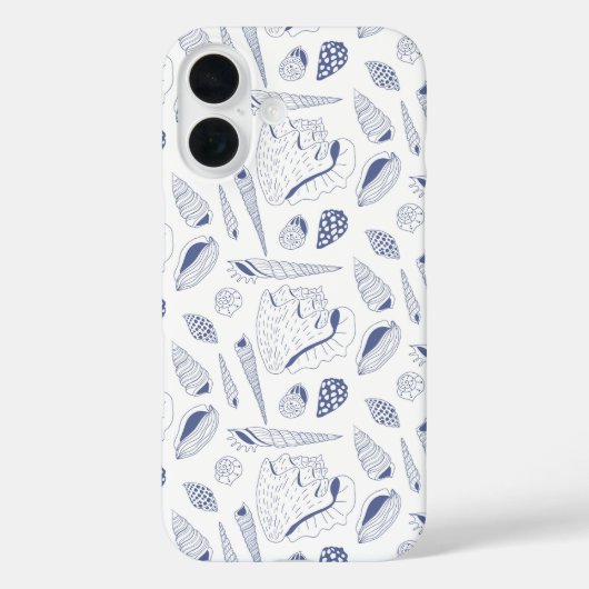 貝殻のシームレスパターン Case-Mate iPhoneケース (裏面)