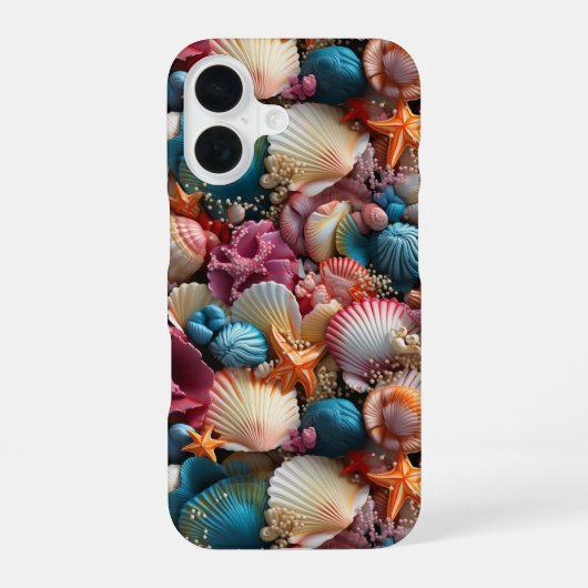 貝殻のスマホケース iPhone 16ケース (裏面)