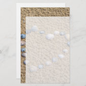 貝殻のハート 便箋 (正面/裏面)