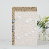 貝殻のハート 便箋 (スタンド正面)