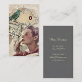 貝殻のパリのフランスのなファッショニスタガーリーな魅力 名刺 (正面/裏面)