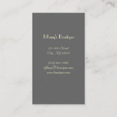 貝殻のパリのフランスのなファッショニスタガーリーな魅力 名刺 (裏面)