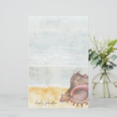 貝殻のパーソナライズな文房具 便箋 (スタンド正面)