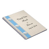 貝殻のビーチ結婚式は感謝していしています ノートブック (右側)
