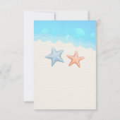 貝殻のビーチ結婚式 出欠カード (裏面)