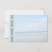 貝殻のビーチ結婚式RSVP 出欠カード (裏面)