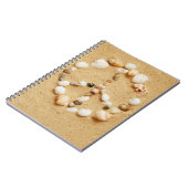 貝殻のピースサインのノート ノートブック (左側)