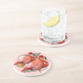 貝殻のフラミンゴのコースター コースター (側面)