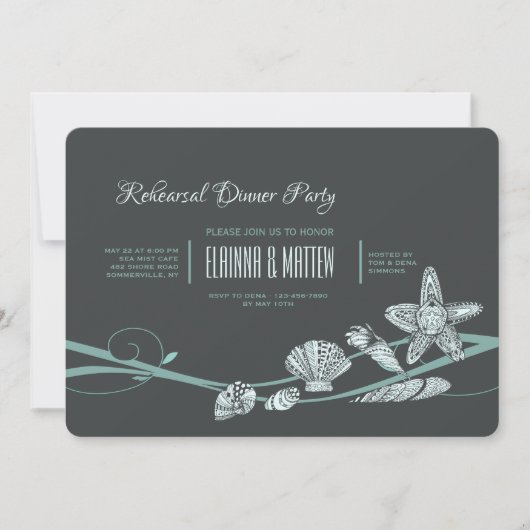 貝殻のメドレーの招待状 招待状 (正面)