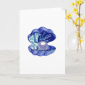 貝殻の中の真珠 カード (黄色い花)