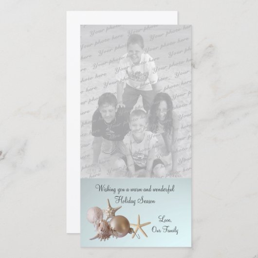 貝殻の休日の挨拶 シーズンカード (正面/裏面)