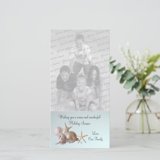 貝殻の休日の挨拶 シーズンカード (スタンド正面)