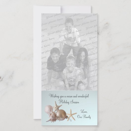 貝殻の休日の挨拶 シーズンカード (正面)