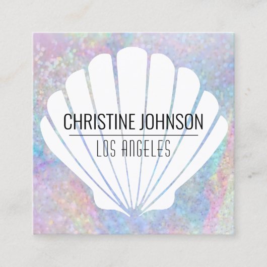 貝殻の四角い名刺 スクエア名刺 (正面)