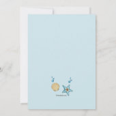 貝殻の夏の招待状 招待状 (裏面)