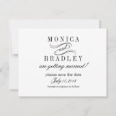 貝殻の夢のビーチの保存日付のピンク セーブザデート (裏面)