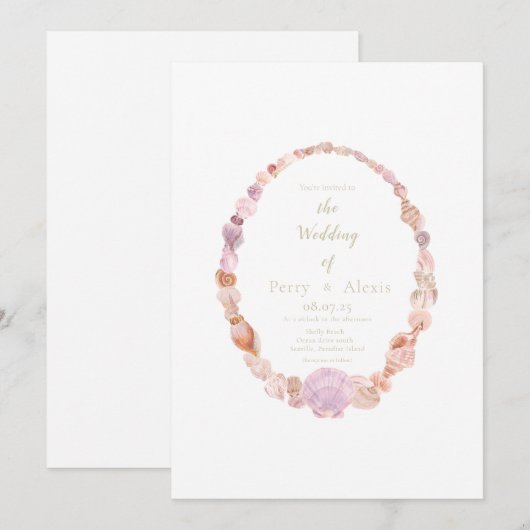 貝殻の招待状 招待状 (正面/裏面)