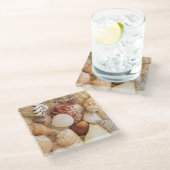 貝殻の整理 ガラスコースター (アングル)