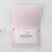 貝殻の母の日のピンクの真珠 カード (内部)