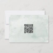 貝殻の水彩ミニマリストビーチウェディングQR 出欠カード (裏面)