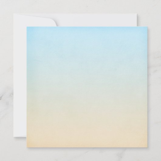 貝殻の熱帯ビーチのブライダルシャワー 招待状 (裏面)