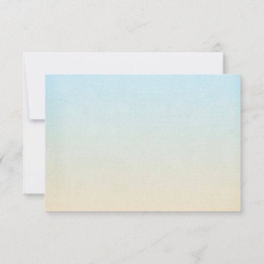 貝殻の熱帯ビーチ結婚式の応答カード 出欠カード (裏面)