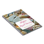 貝殻の熱帯ブライダルシャワーの来客名簿 ノートブック (右側)