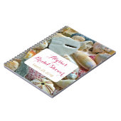 貝殻の熱帯ブライダルシャワーの来客名簿 ノートブック (左側)