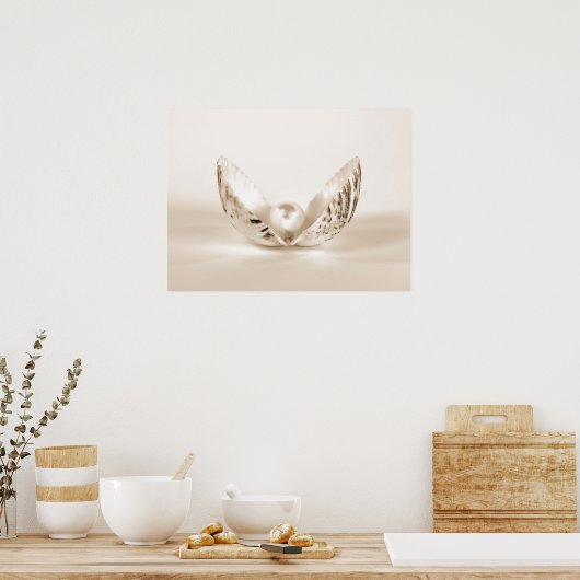 貝殻の真珠 ポスター (キッチン)