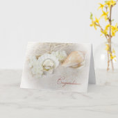 貝殻の結婚指輪 カード (黄色い花)